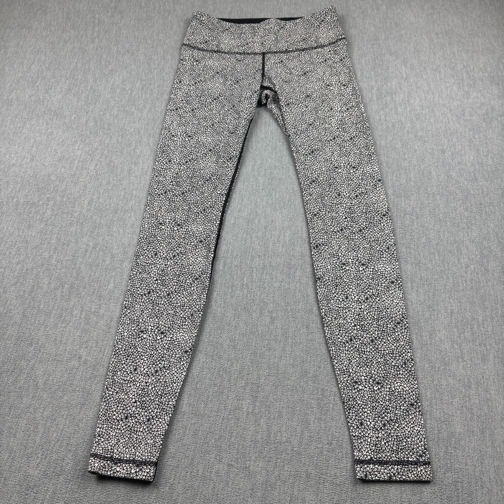 Lululemon Leggings Women 4 Black Plush Petal Wunder Under Tight 30" Yoga Gym